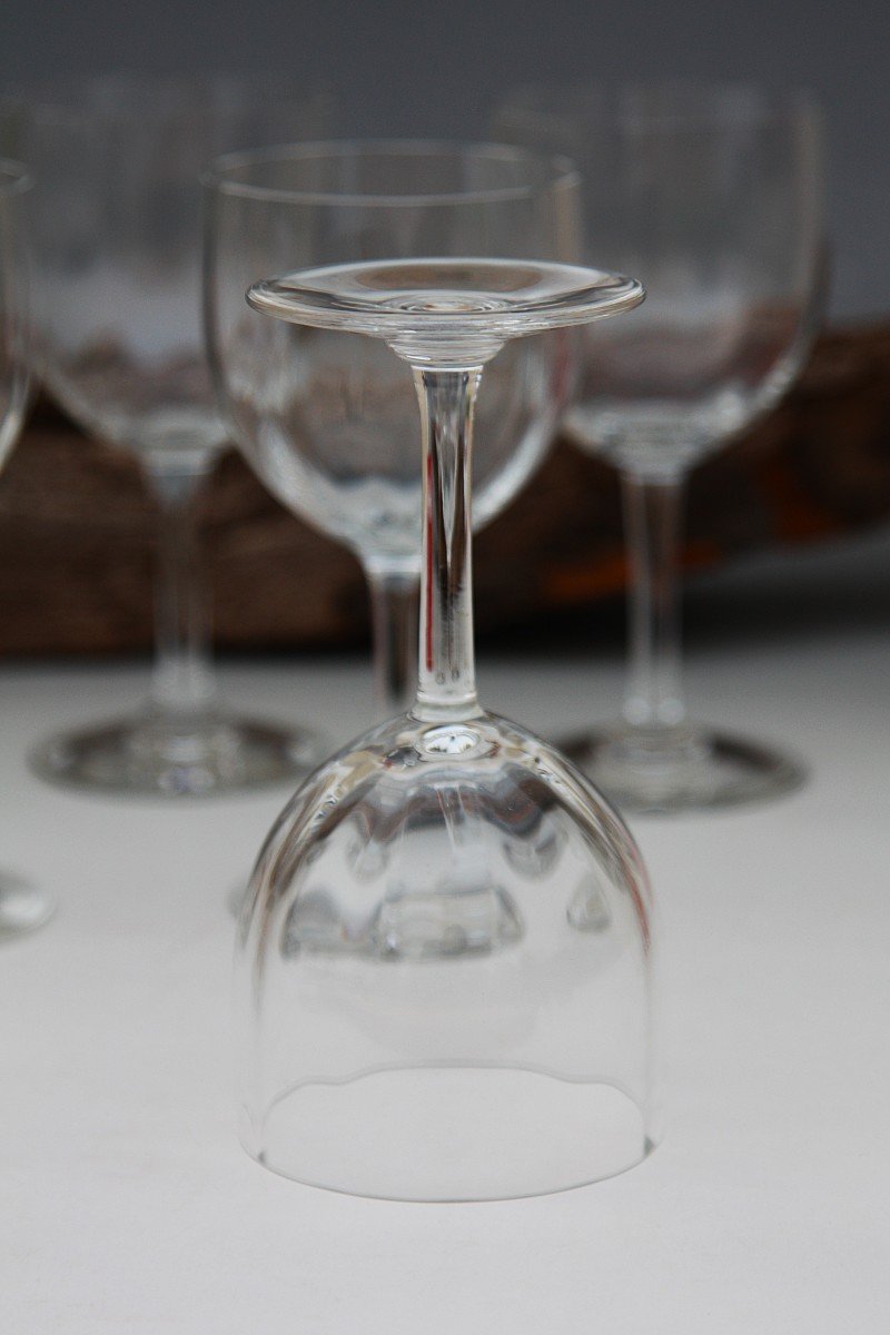 Set De 6 Verres à Vin N°3 En Cristal De Baccarat Modèle Montaigne Optic-photo-2