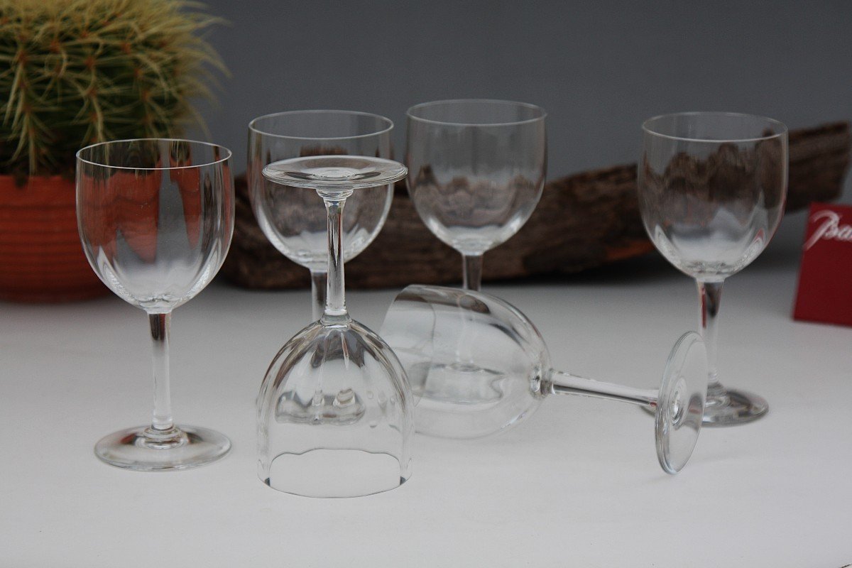 Set De 6 Verres à Vin N°3 En Cristal De Baccarat Modèle Montaigne Optic-photo-3