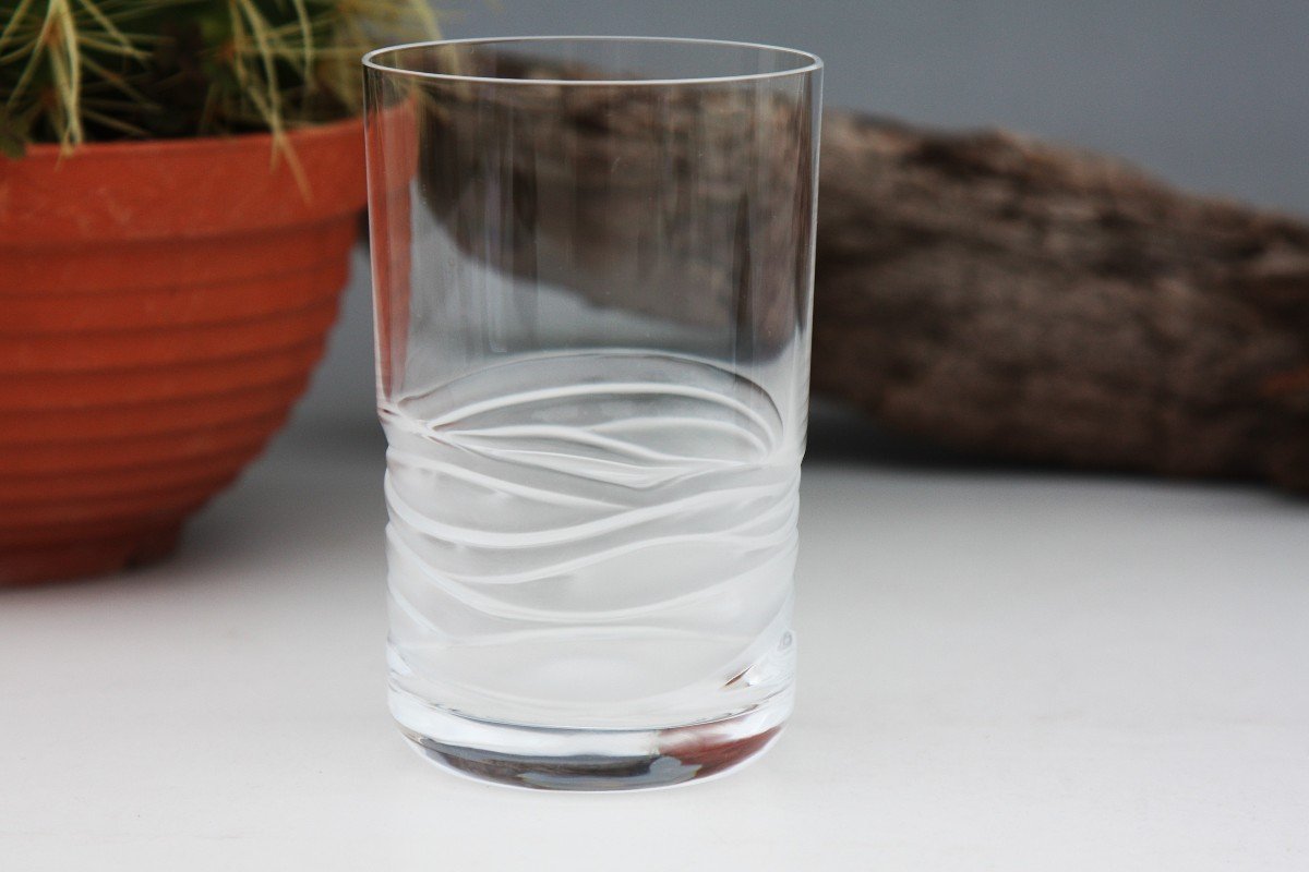 Set De 3 Verres à Whisky En Cristal De Lalique, Modèle Caryota 11 Cm-photo-4