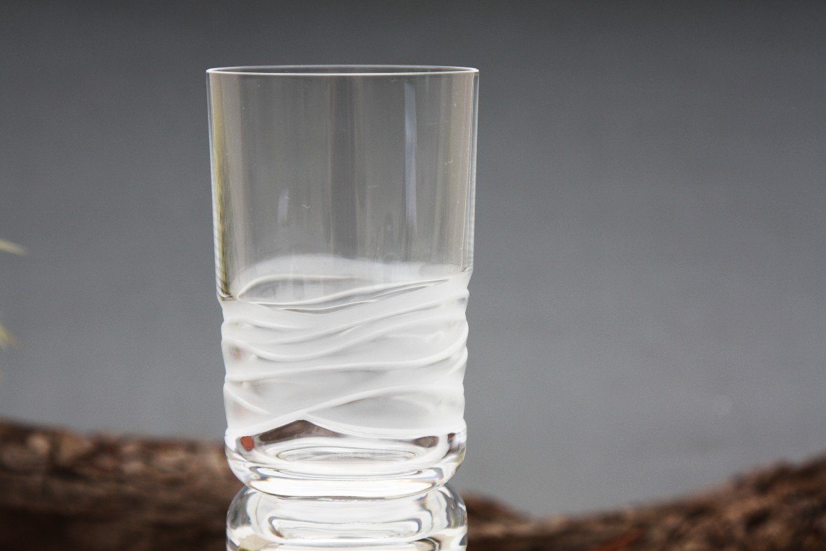 Set De 3 Verres à Whisky En Cristal De Lalique, Modèle Caryota 11 Cm-photo-4