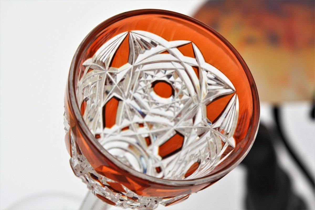 Verre à Vin Du Rhin En Cristal De Baccarat, Modèle Lagny, Orange-photo-4