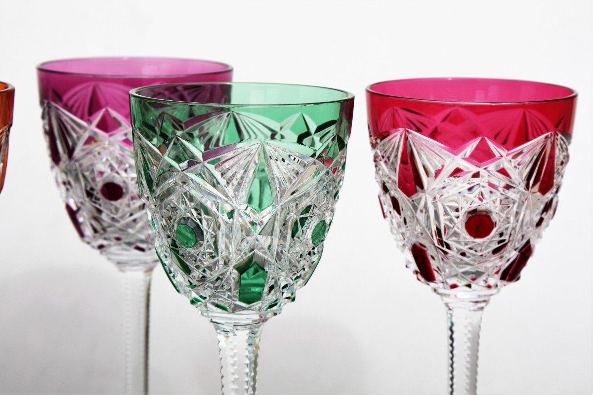 Set De 6 Verres à Vin Du Rhin En Cristal De Baccarat Modèle Lagny-photo-3