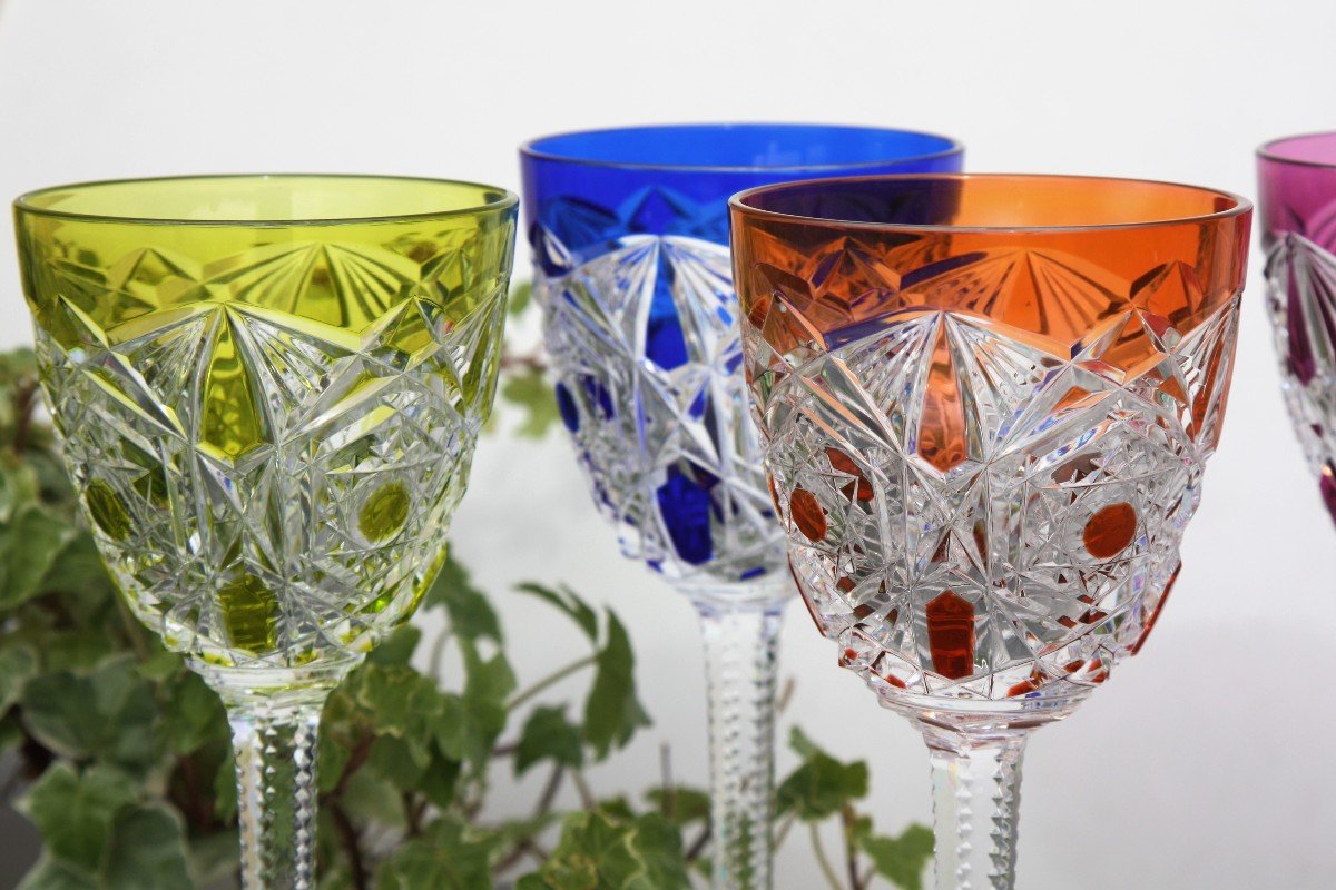 Set De 6 Verres à Vin Du Rhin En Cristal De Baccarat Modèle Lagny-photo-4