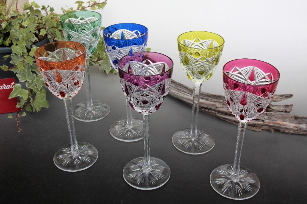 Set De 6 Verres à Vin Du Rhin En Cristal De Baccarat Modèle Lagny-photo-3