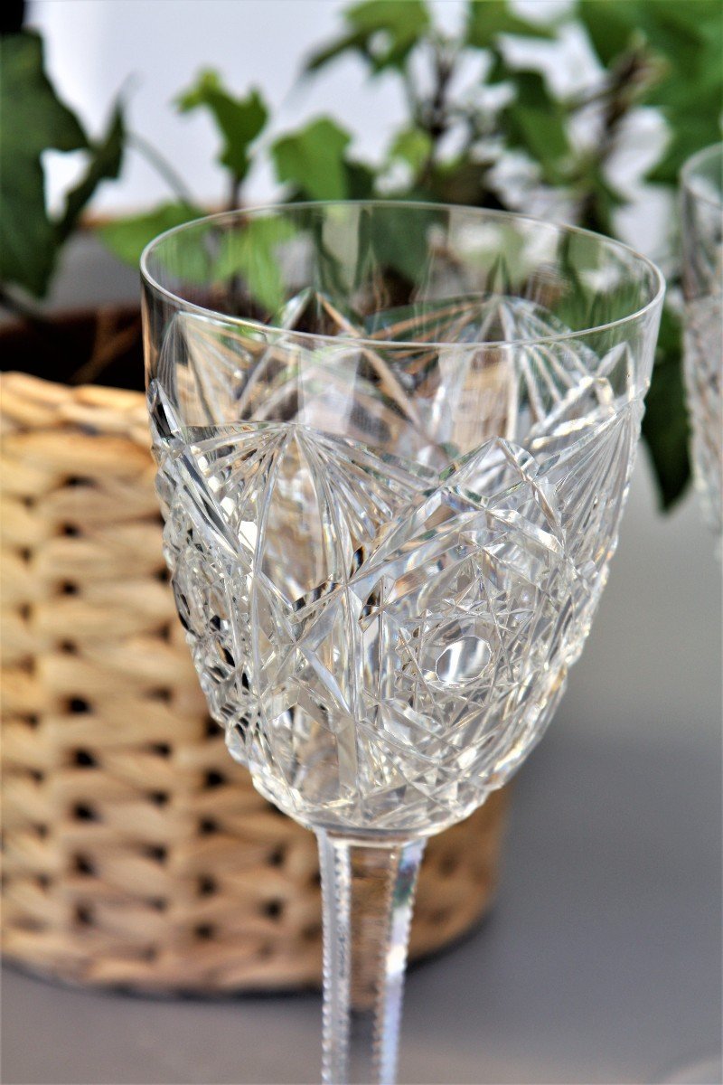 Set De 6 Verres à Eau En Cristal De Baccarat, Modèle Lagny-photo-2