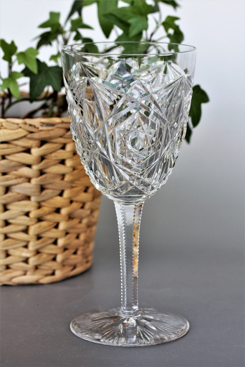 Set De 6 Verres à Eau En Cristal De Baccarat, Modèle Lagny-photo-3