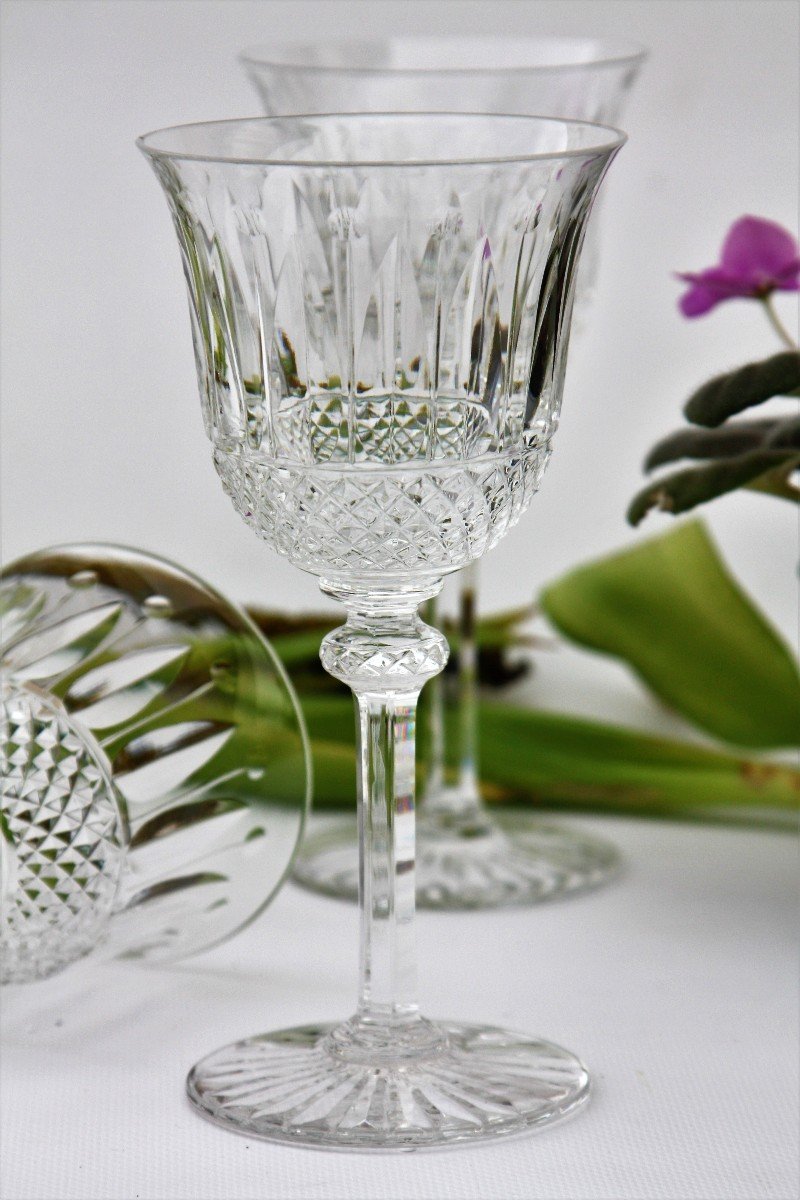 Set Of 6 Water Glasses In Saint Louis Crystal, Tommy Model-photo-2