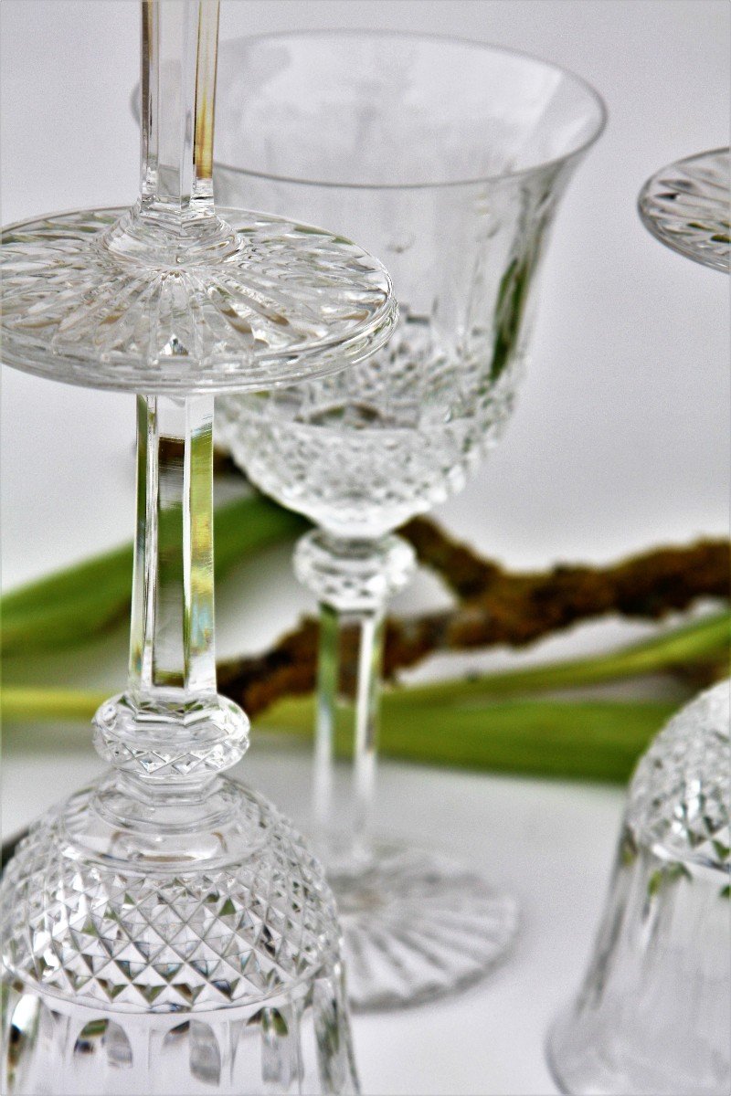 Set Of 6 Water Glasses In Saint Louis Crystal, Tommy Model-photo-4