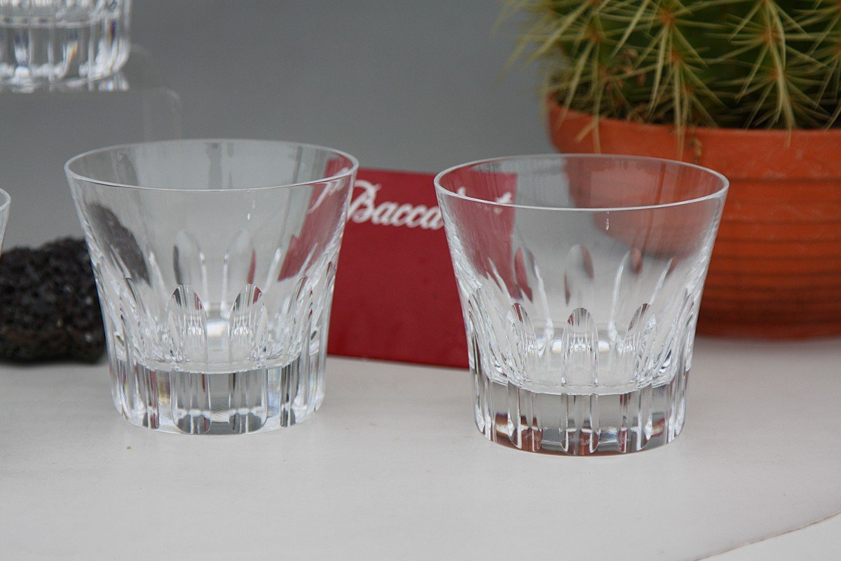 Set Of 6 Whiskey Glasses Baccarat Crystal, Etna Model-photo-1