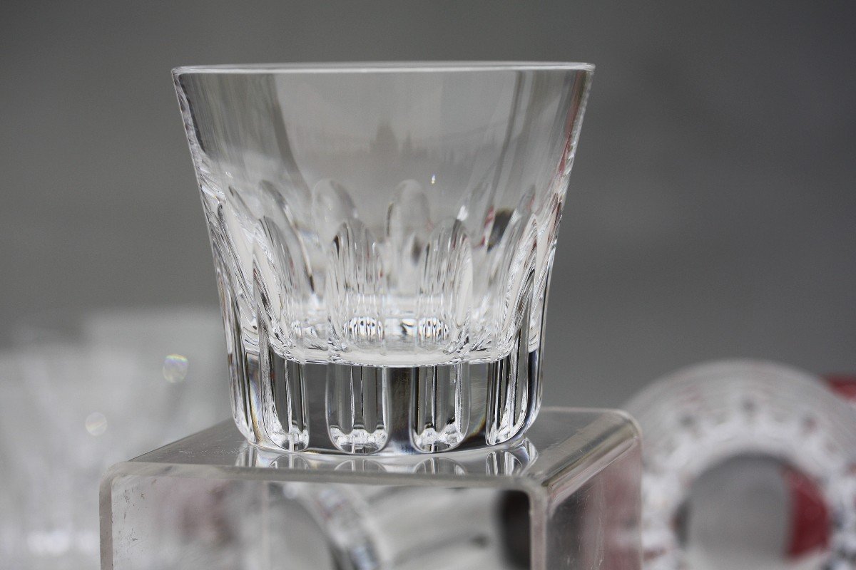 Set Of 6 Whiskey Glasses Baccarat Crystal, Etna Model-photo-3