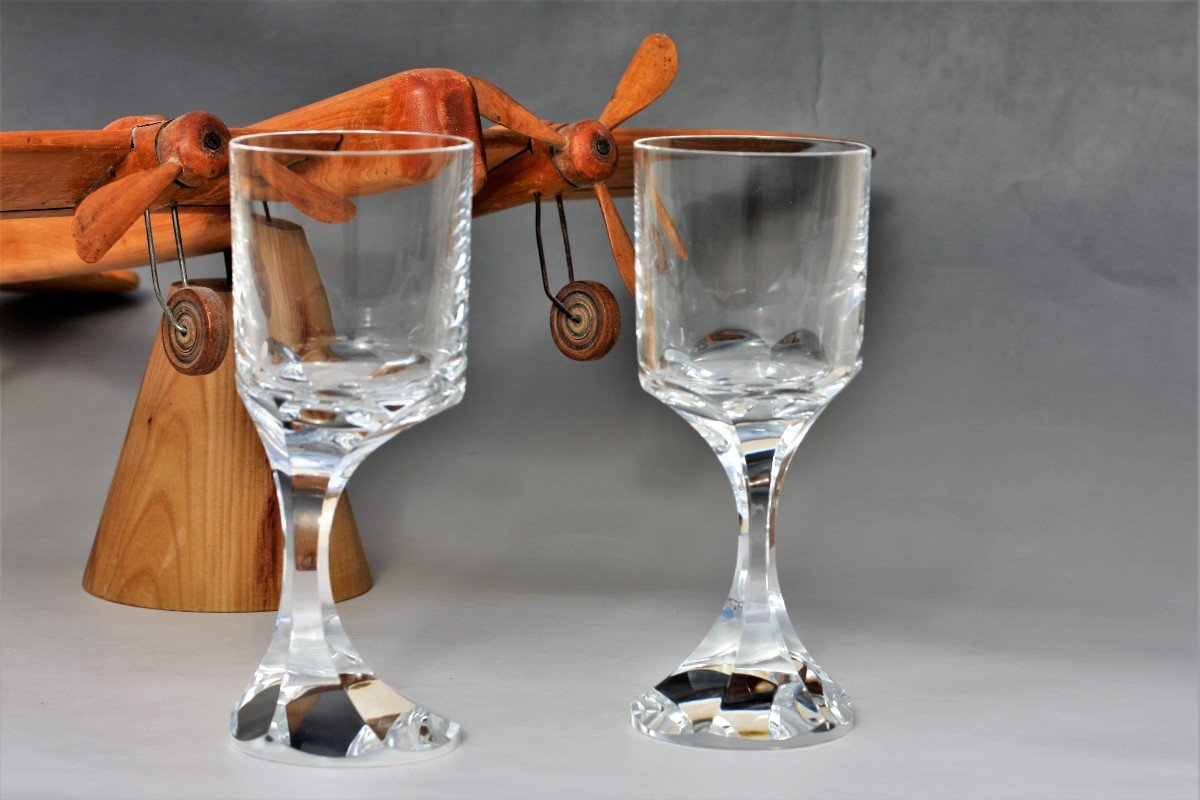 Set Of 2 Water Glasses In Baccarat Crystal, Narcisse Model