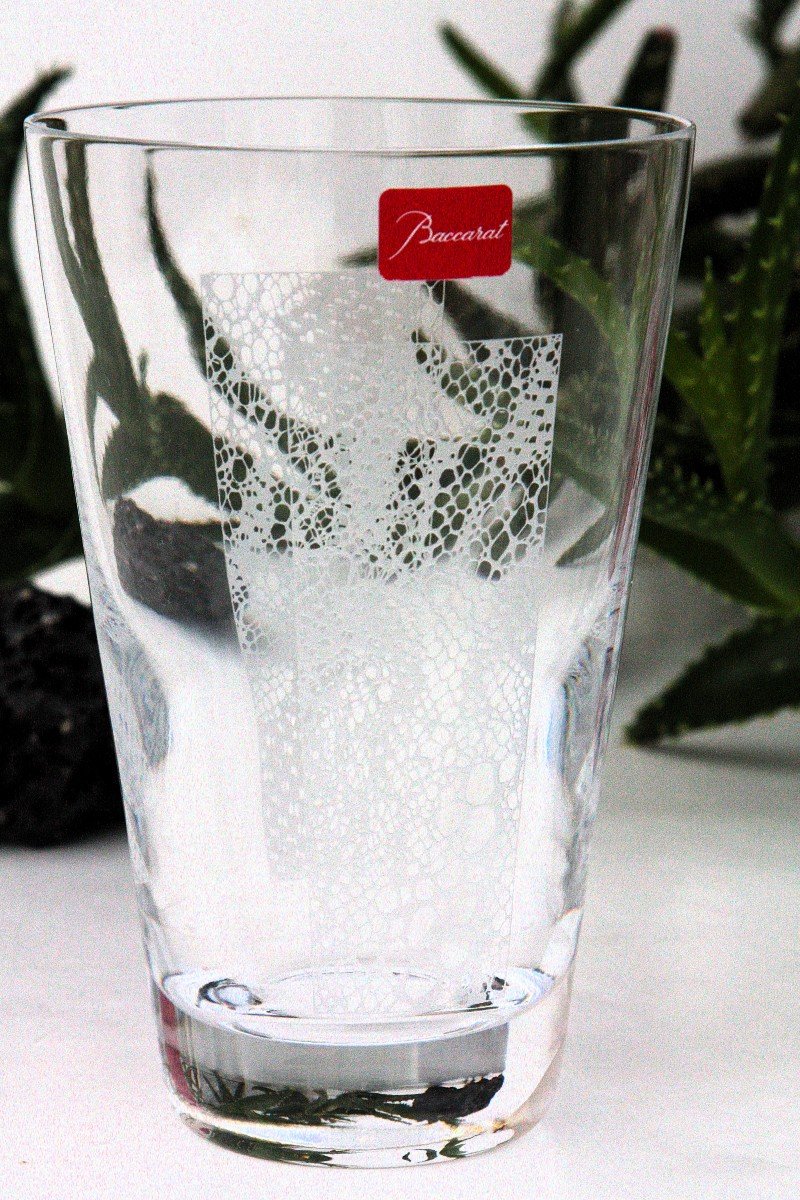 Set Of 2 Baccarat Crystal Water Glasses, Dionysos Model-photo-1