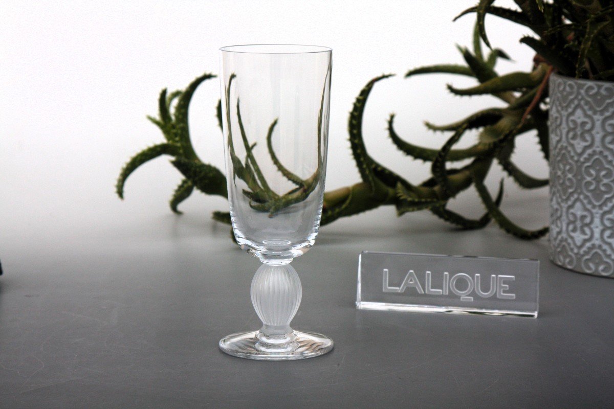 Set De 2 Flûtes à Champagne En Cristal De Lalique Modèle Langeais-photo-1