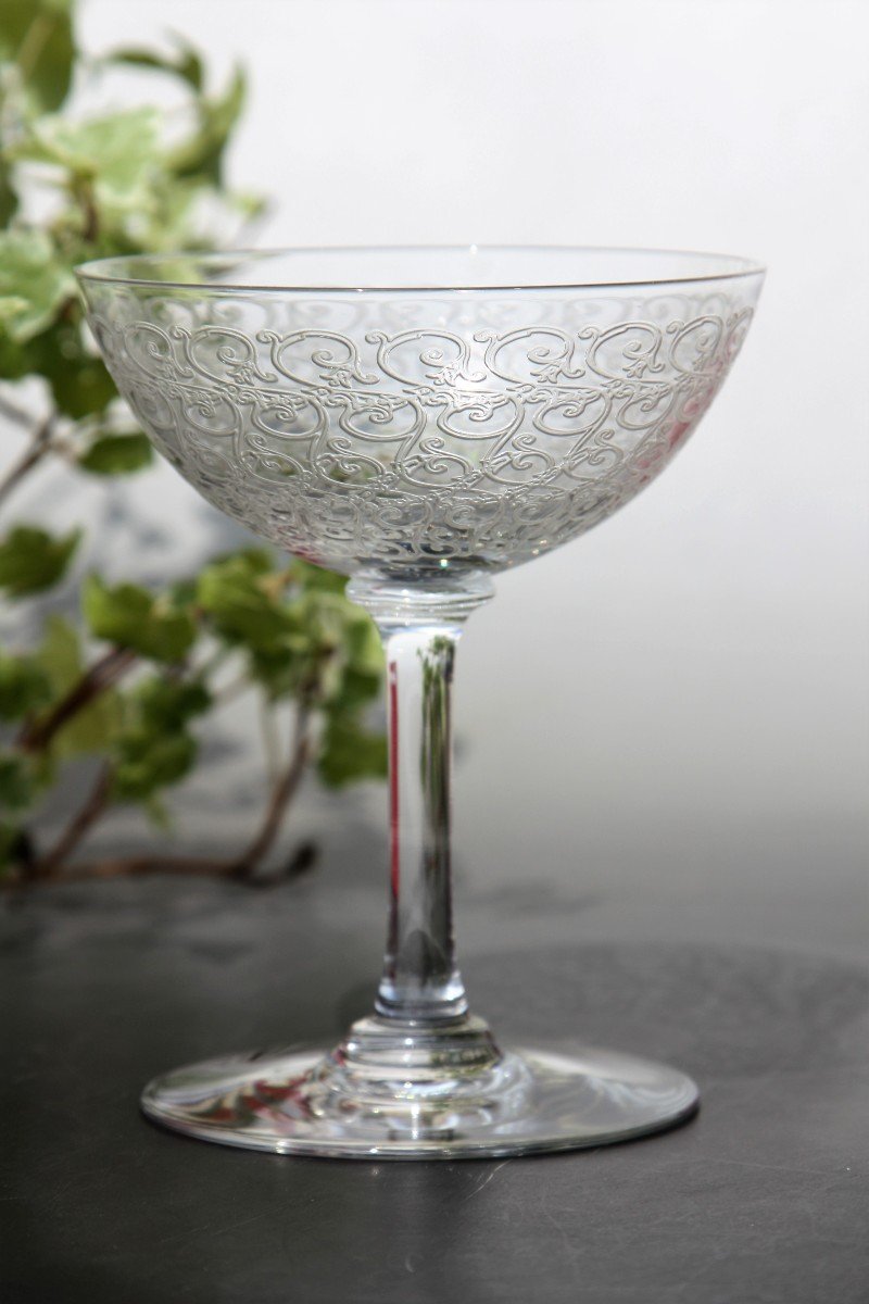 Baccarat Crystal Champagne Glass, Combourg Model-photo-1