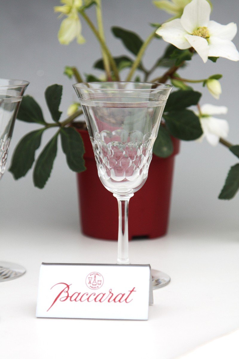 Set De 8 Verres à Vin N°3 En Cristal De Baccarat Modèle Bizerte-photo-1