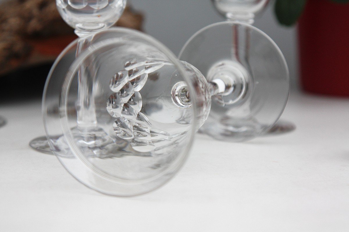 Set De 8 Verres à Vin N°3 En Cristal De Baccarat Modèle Bizerte-photo-2