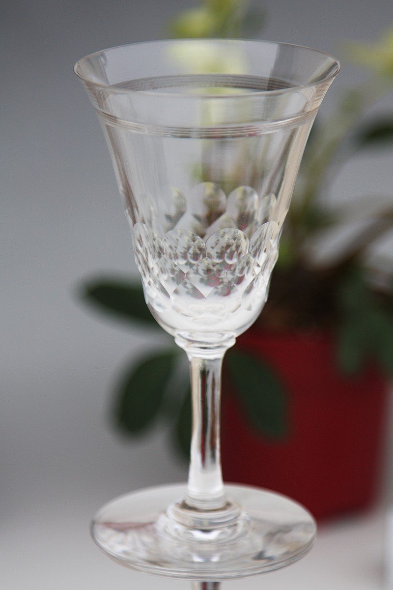 Set De 8 Verres à Vin N°3 En Cristal De Baccarat Modèle Bizerte-photo-6