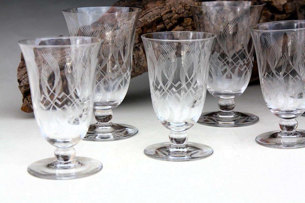 Set Of 8 Baccarat Glasses, Wine And Aperitif-photo-2