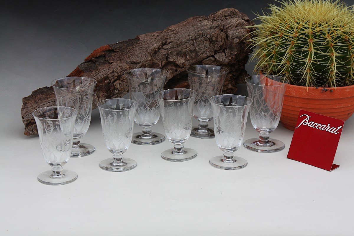 Set Of 8 Baccarat Glasses, Wine And Aperitif-photo-1