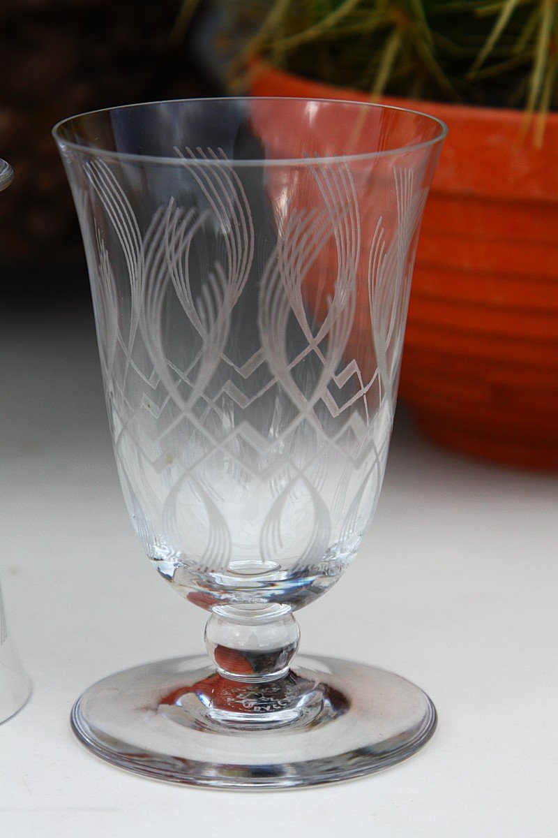 Set Of 8 Baccarat Glasses, Wine And Aperitif-photo-2