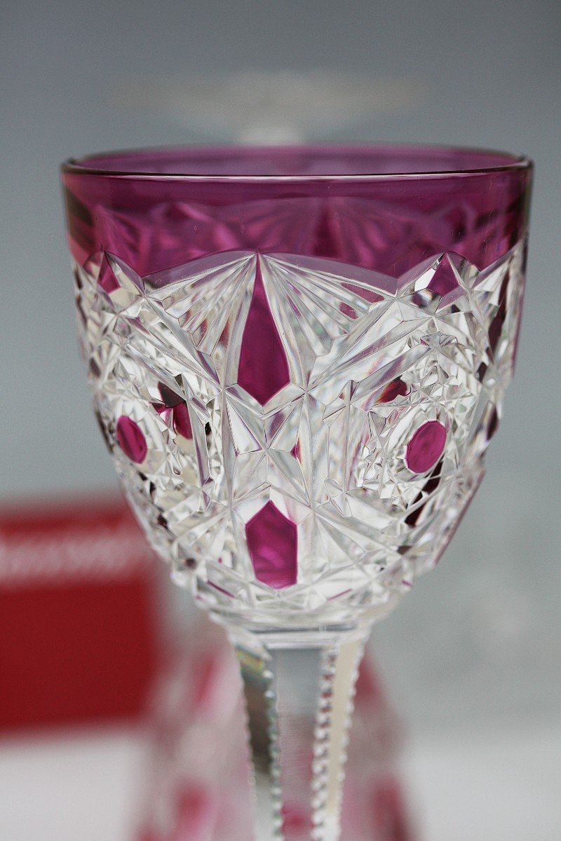 Set Of 5 Baccarat Lagny Roemer Glasses-photo-4