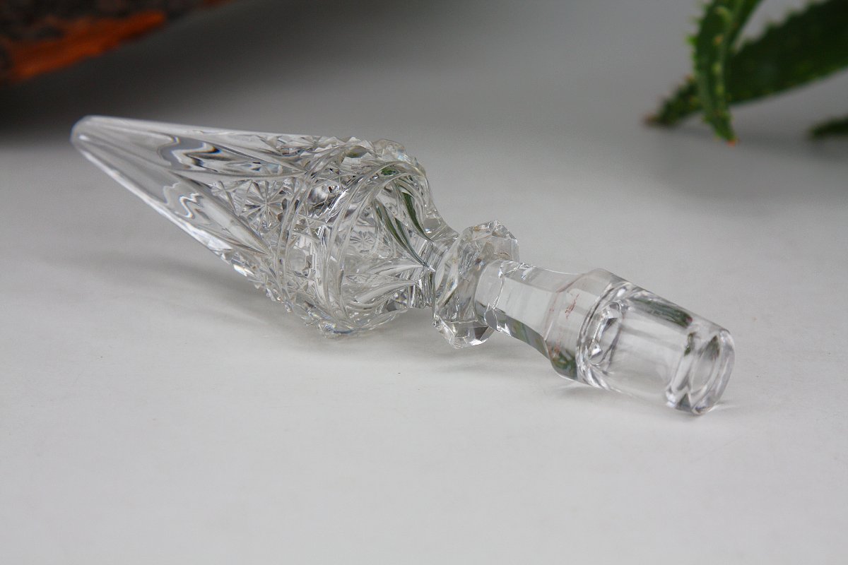 Rare Carafe à Vin En Cristal De Baccarat, Modèle Etampes-photo-4