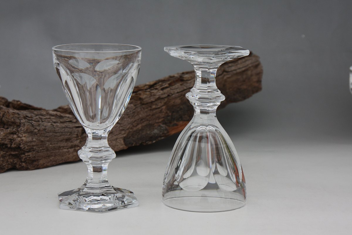 Set Of 6 Baccarat Crystal Wine Glasses No. 4, Harcourt Model-photo-3