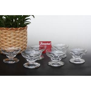 Set Of 6 Champagne Glasses In Baccarat Crystal Savoie Model