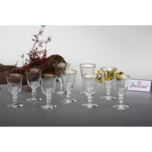 Set Of 9 Liqueur Glasses In Baccarat Crystal, Annie Model