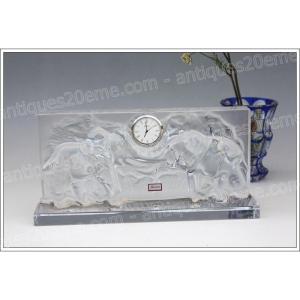 Baccarat Crystal Clock, Africa Model