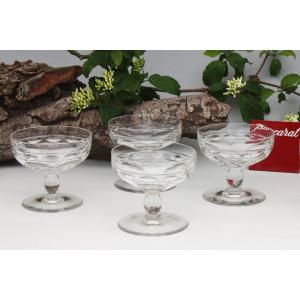 Set Of 4 Baccarat Crystal Champagne Glasses, Campsegret Model