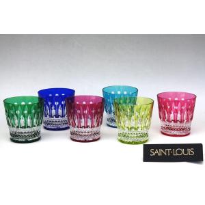 Box Of 6 Saint Louis Crystal Whiskey Glasses, Tommy Model