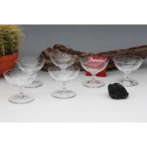 Set De 6 Coupes à Champagne En Cristal De Baccarat, Modèle Camilla