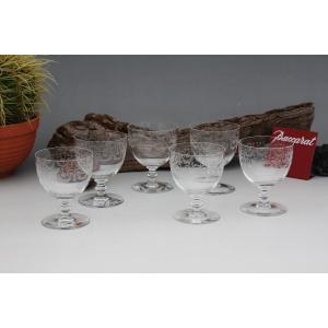 Set De 6 Verres à Vin N°4 En Cristal De Baccarat Modèle Camilla