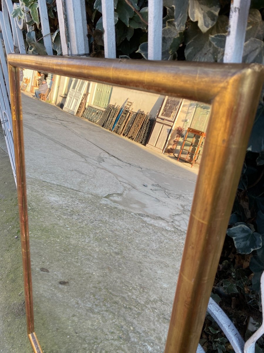 Golden Rectangular Mirror Late Nineteenth-photo-4