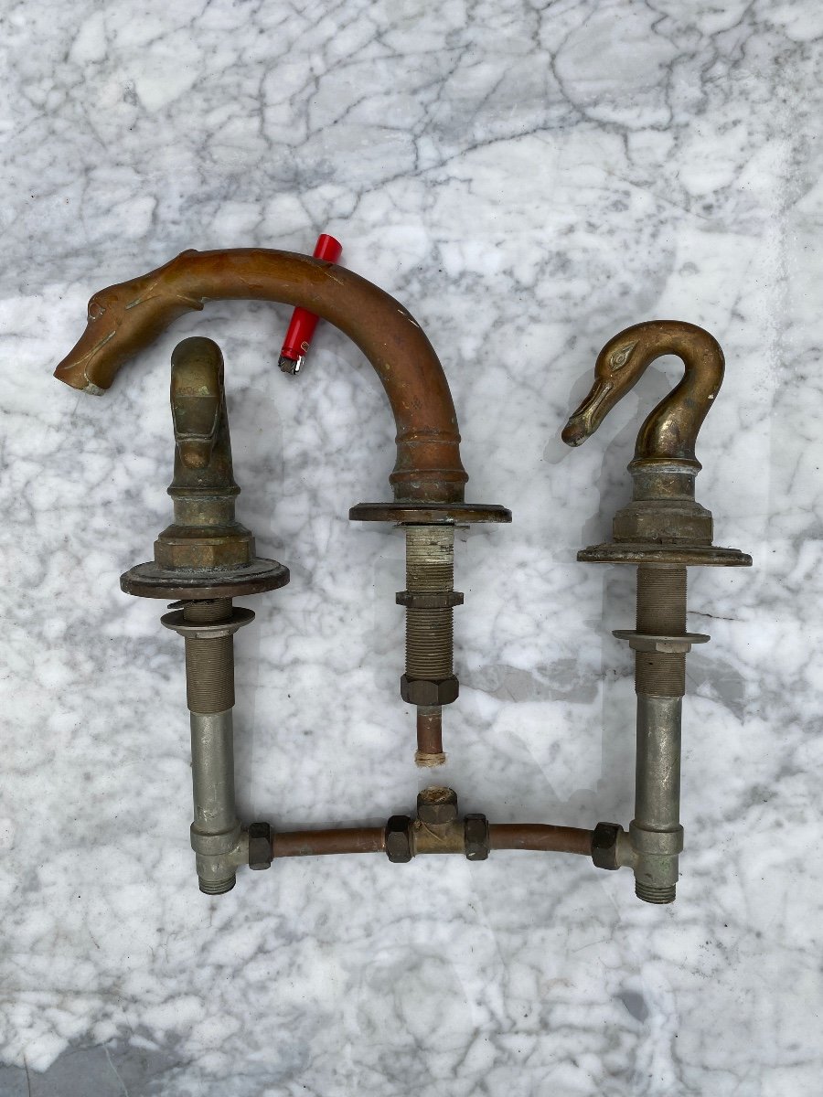 Bronze Gooseneck Faucet Set, Bathroom, Fountain…-photo-2