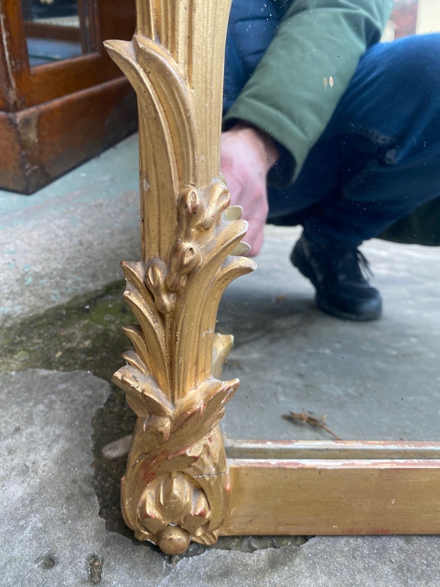 Miroir Doré De Style Louis XV, Décor Bambou, époque Napoléon III -photo-6