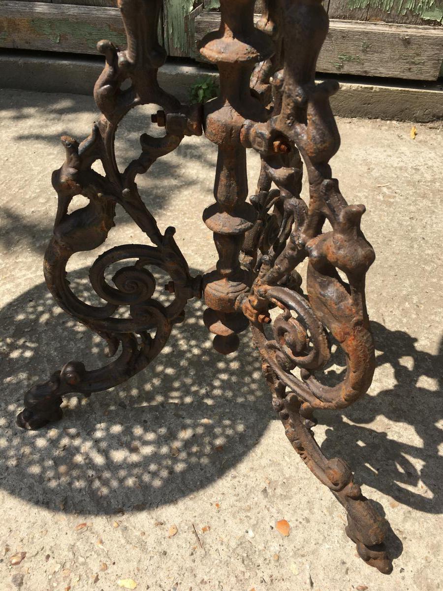 Pair Of Garden Pedestal Tripod Cast Iron-photo-1