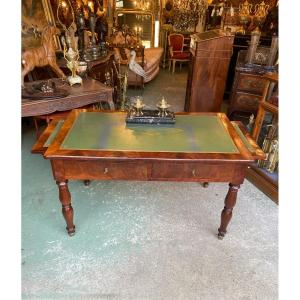 19th Century Restoration Period Mahogany Desk, Jacob Legs