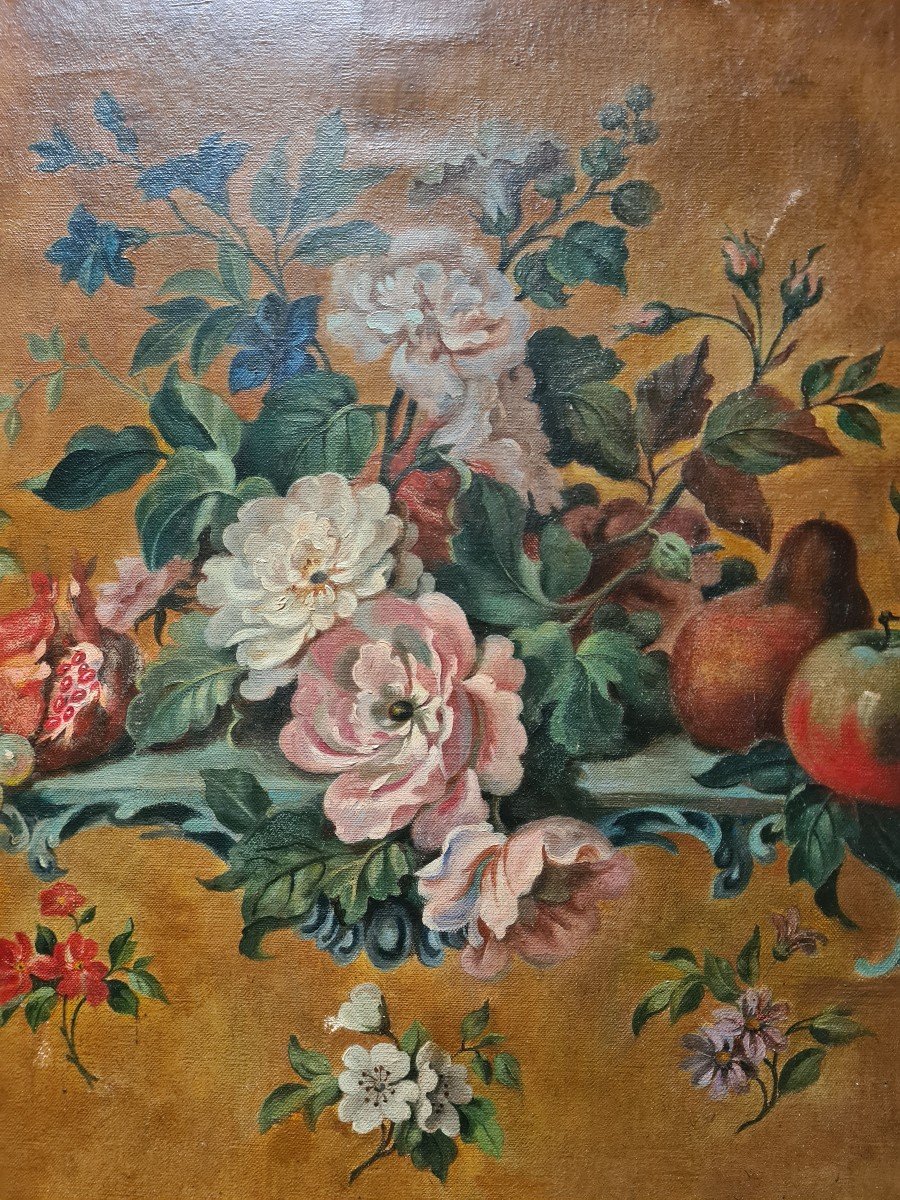 Decorative Painting Flowers In The XVIII Eme Taste-photo-4