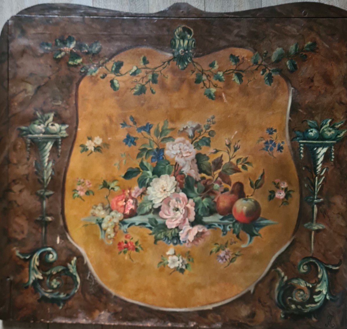 Decorative Painting Flowers In The XVIII Eme Taste