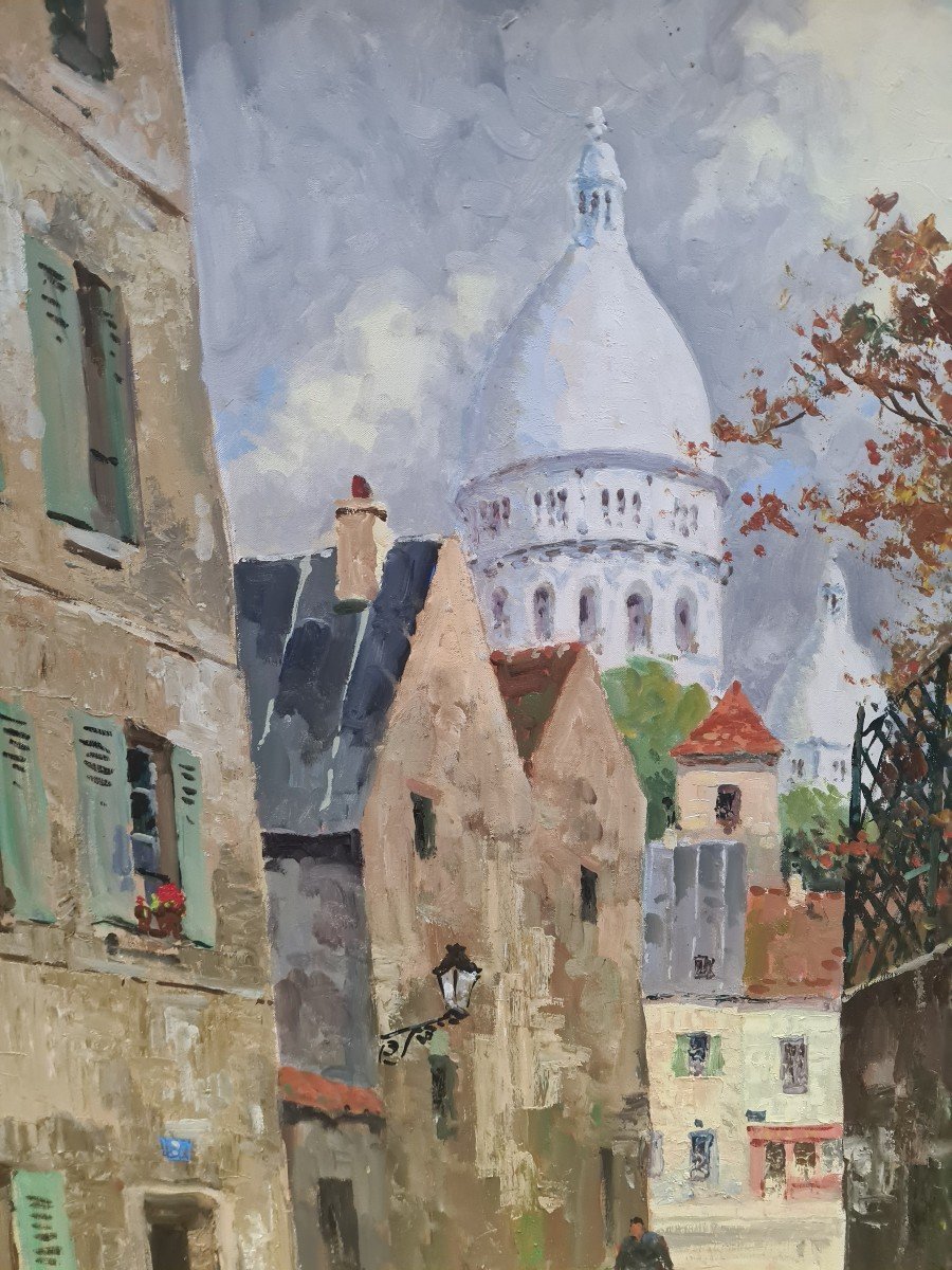 Huile sur toile Monmartre de Henri Alexis Schaeffer-photo-3