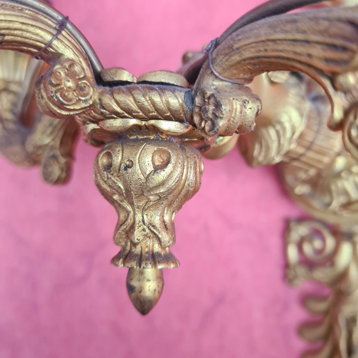 Pair Of Restoration Sconces In Gilt Bronze Late 19th Eme-photo-2