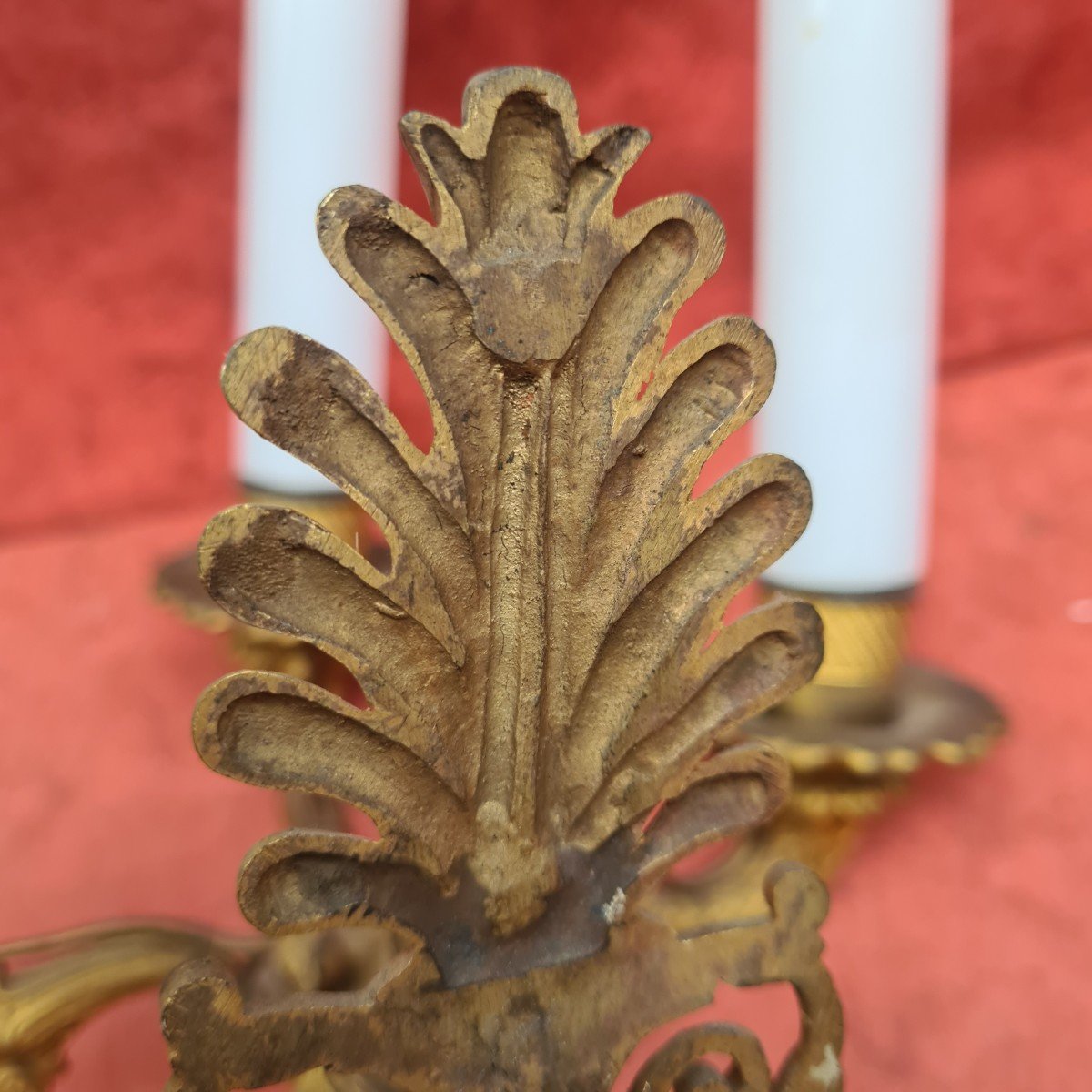 Pair Of Restoration Sconces In Gilt Bronze Late 19th Eme-photo-4