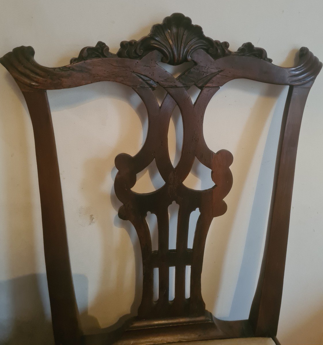 Pair Of 18th Century Chippendale Mahogany Chairs-photo-2