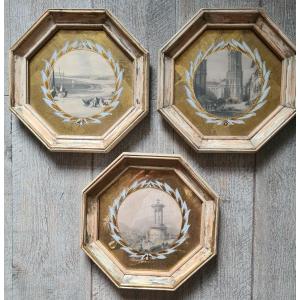 3 Decorative Frames With Enhanced Classic Engravings