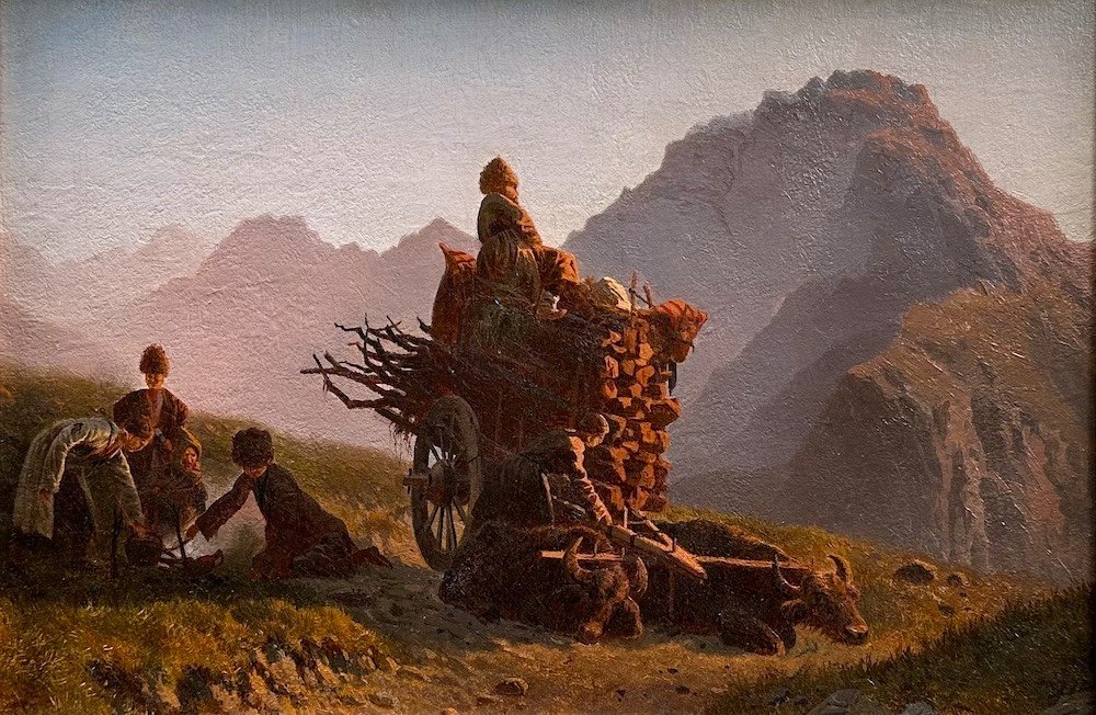 Mountain Scene In The Caucasus (ilya N. Zankovsky?)