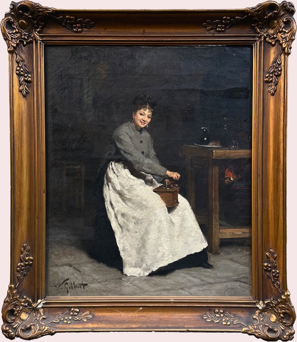 Victor Gilbert (Paris, 1847 – 1933) Portrait d'une Dame