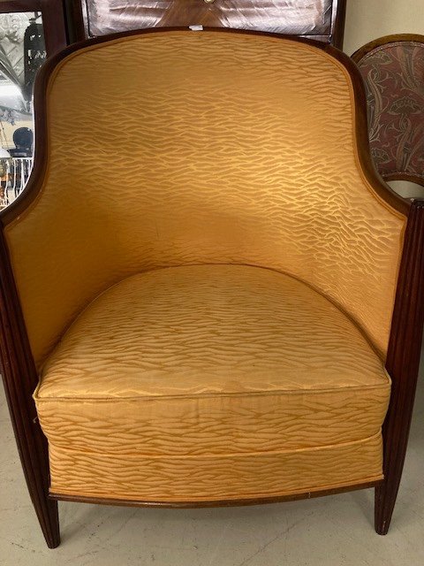 Fauteuil Art Deco Orange-photo-2