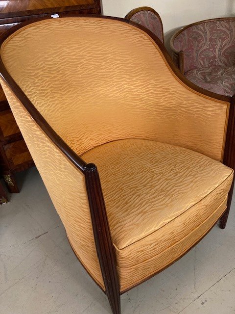 Fauteuil Art Deco Orange